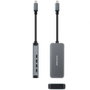 Nanocable Hub USB-C de Aluminio con 4 Puertos USB 3.2 Gen 1 Hembra, 10 cm, Gris